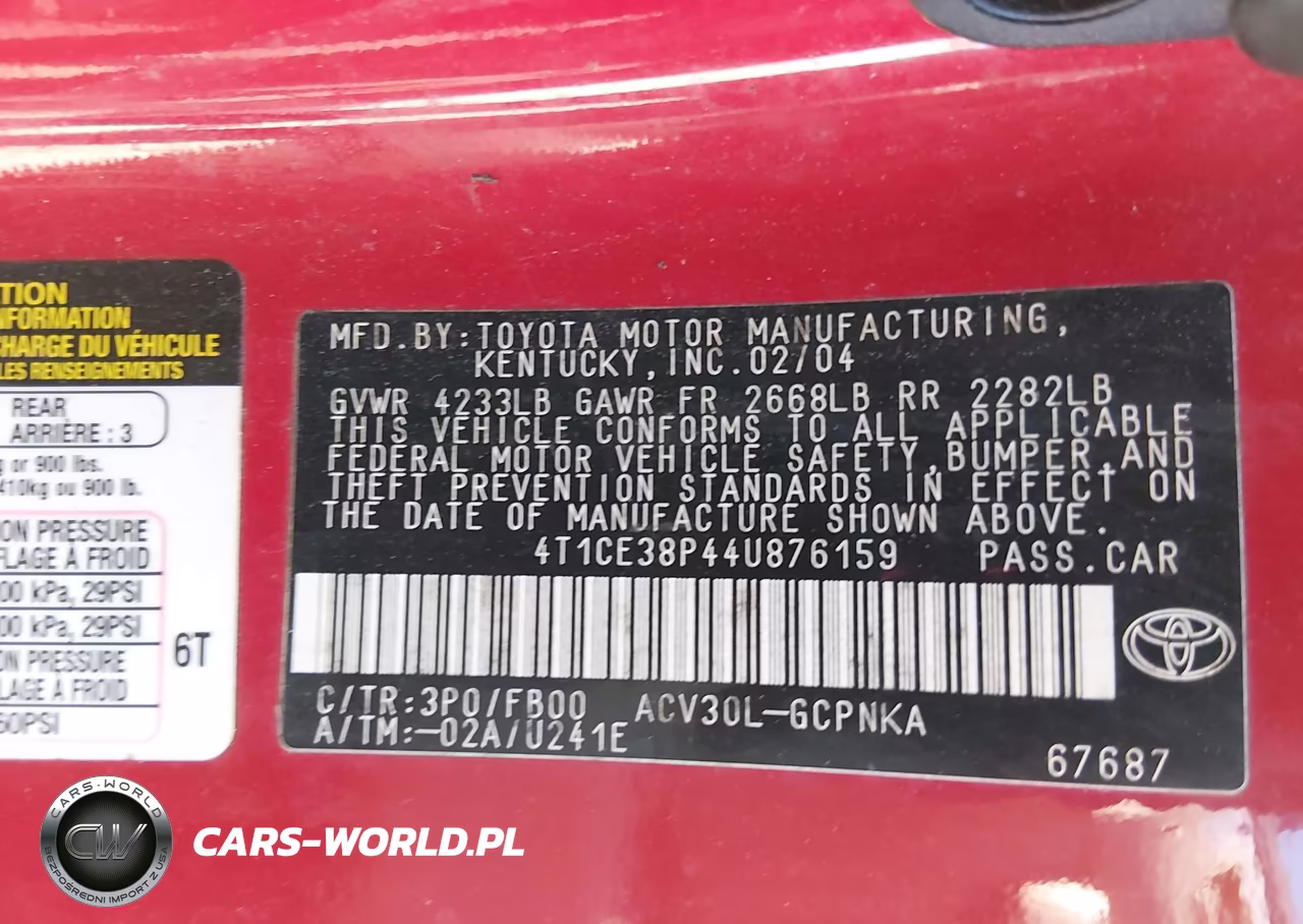 2004 Toyota Camry Solara Se VIN:4T1CE38P44U876159 - 9