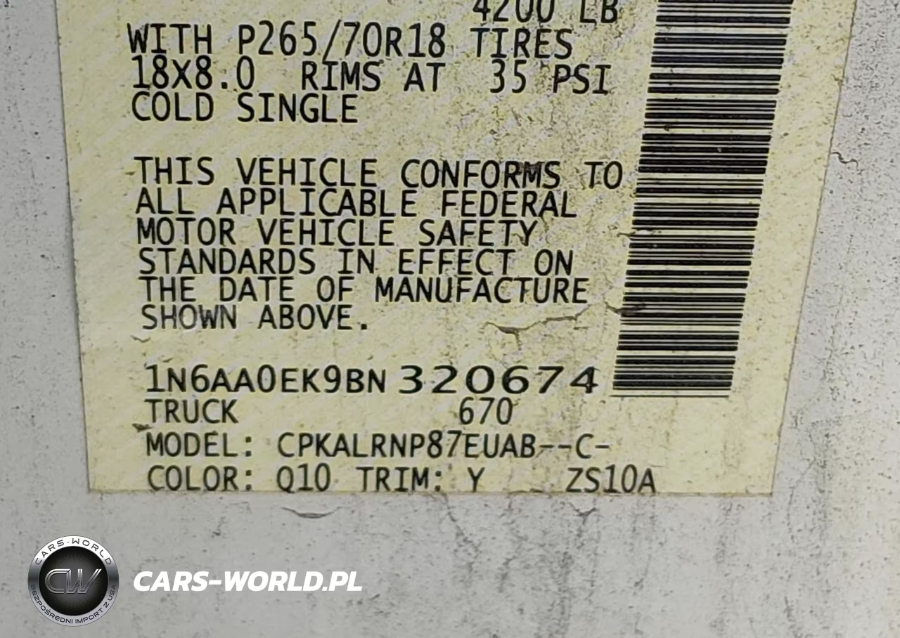 2011 Nissan Titan S VIN:1N6AA0EK9BN320674 - 9