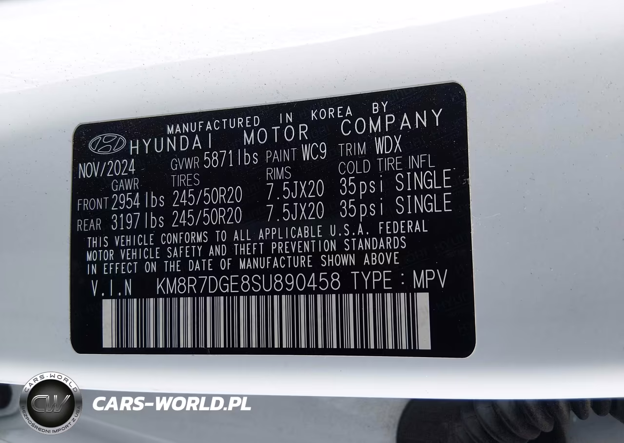 2025 Hyundai Palisade Calligraphy VIN:KM8R7DGE8SU890458 - 9