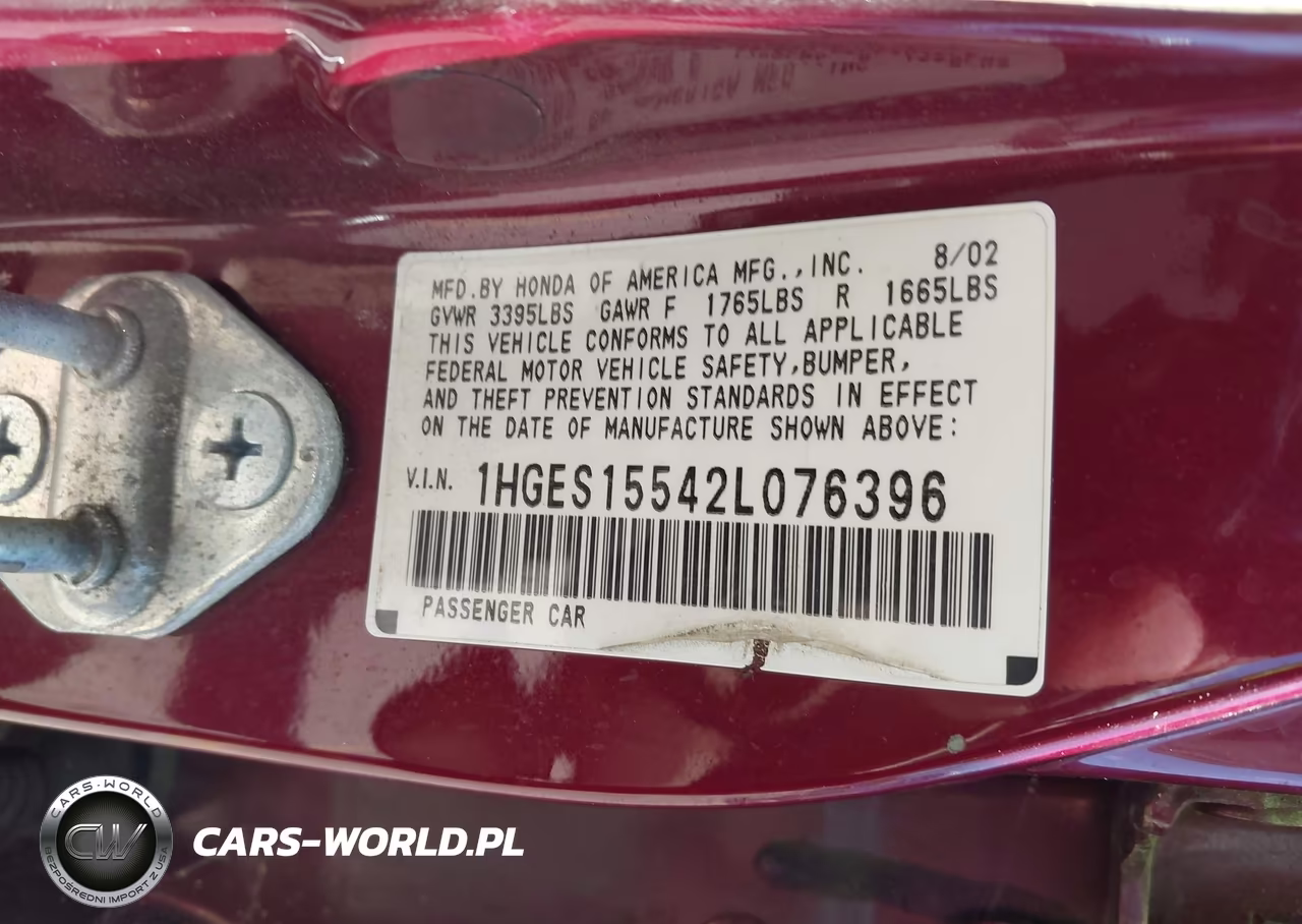 2002 Honda Civic Lx VIN:1HGES15542L076396 - 9