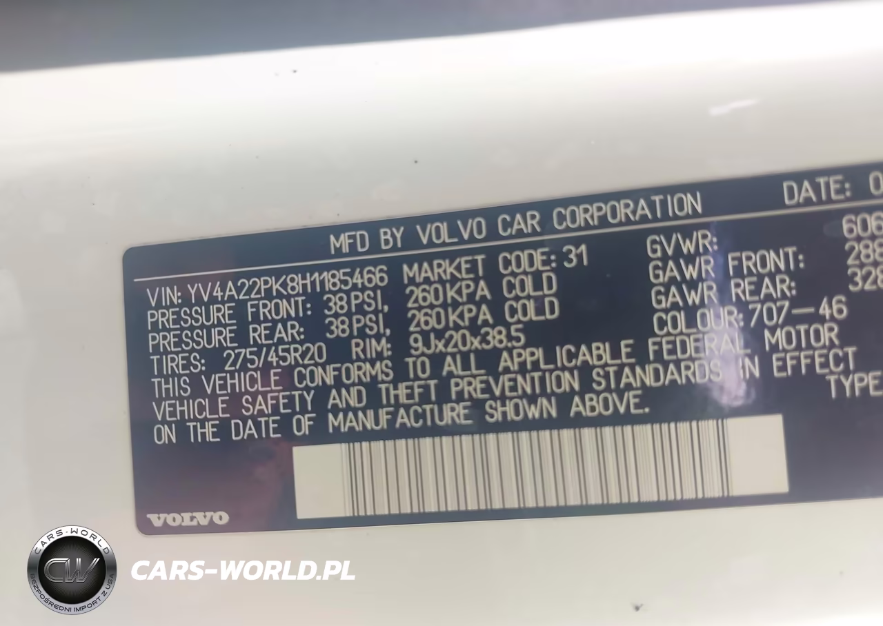 2017 Volvo Xc90 T6 Momentum VIN:YV4A22PK8H1185466 - 9