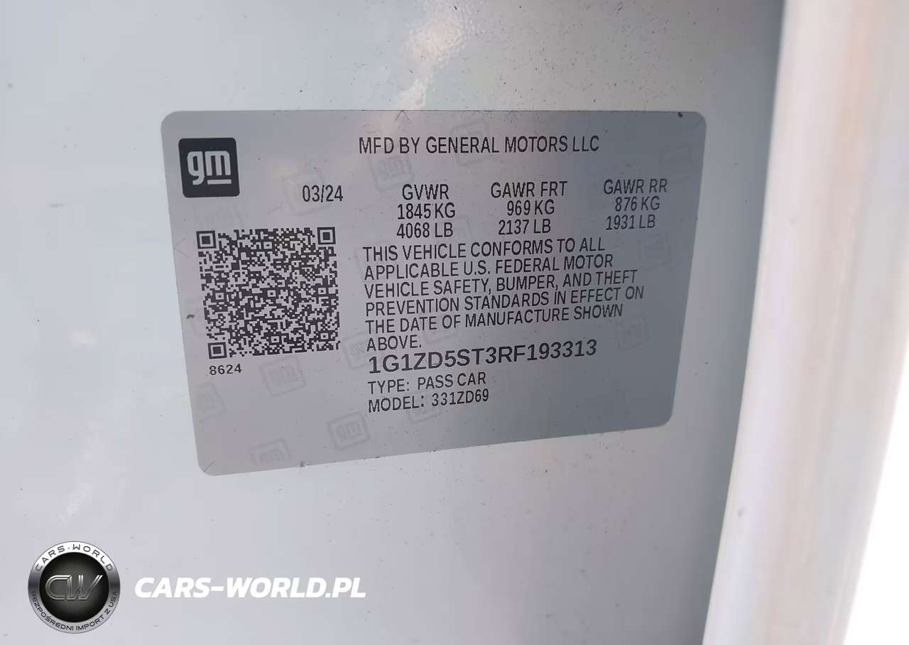 2024 Chevrolet Malibu Lt VIN:1G1ZD5ST3RF193313 - 9