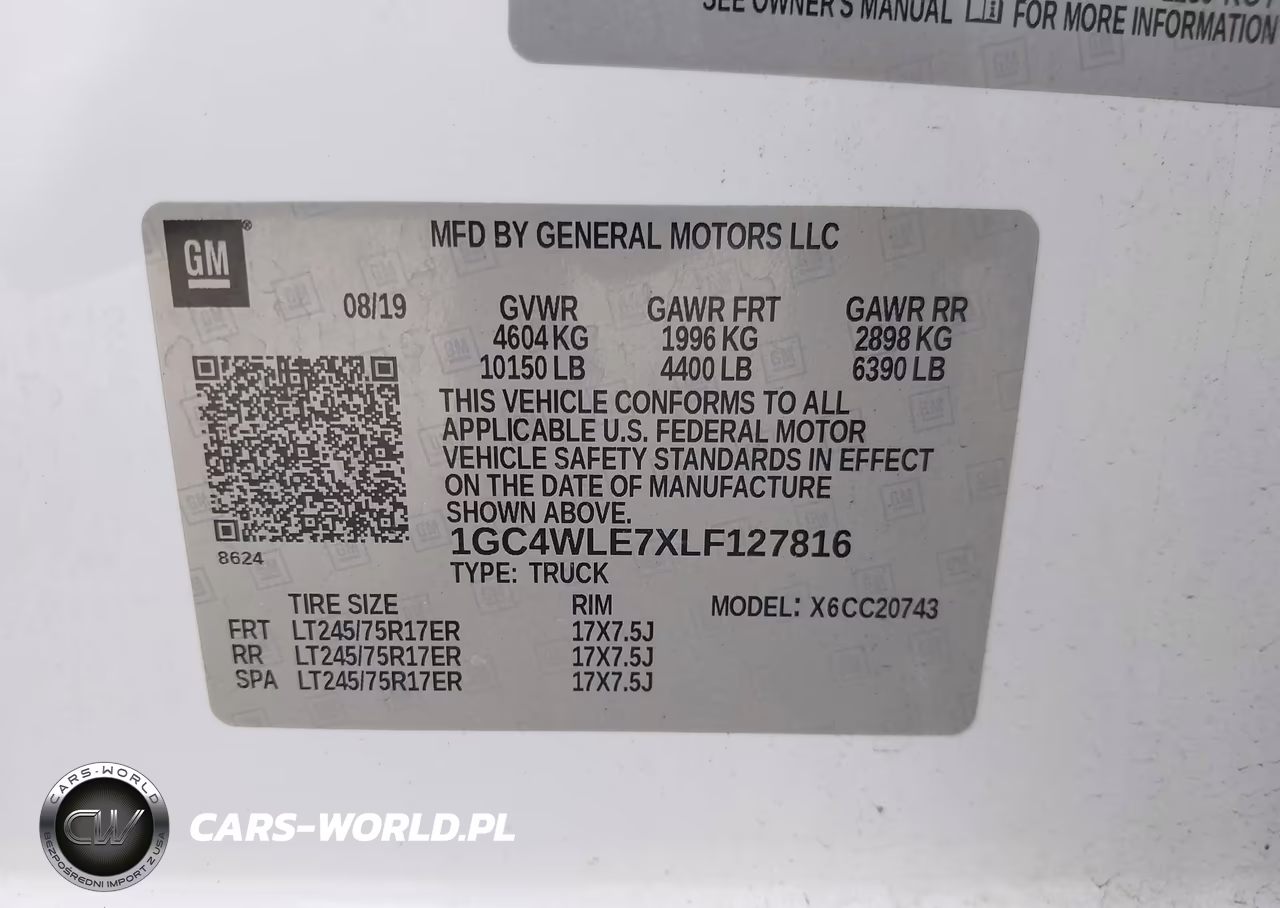 2020 Chevrolet Silverado 2500Hd 2Wd Standard Bed Wt VIN:1GC4WLE7XLF127816 - 9