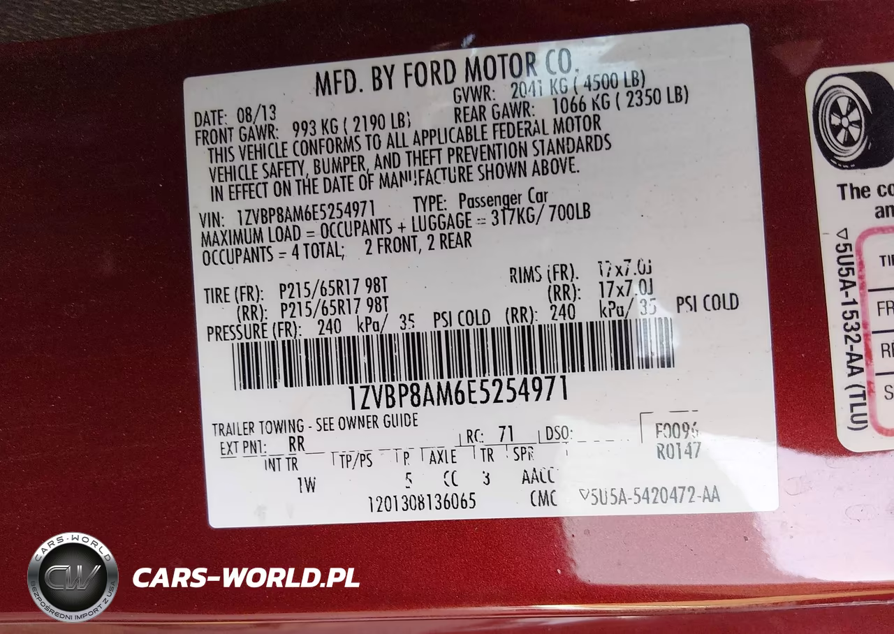 2014 Ford Mustang V6 VIN:1ZVBP8AM6E5254971 - 9