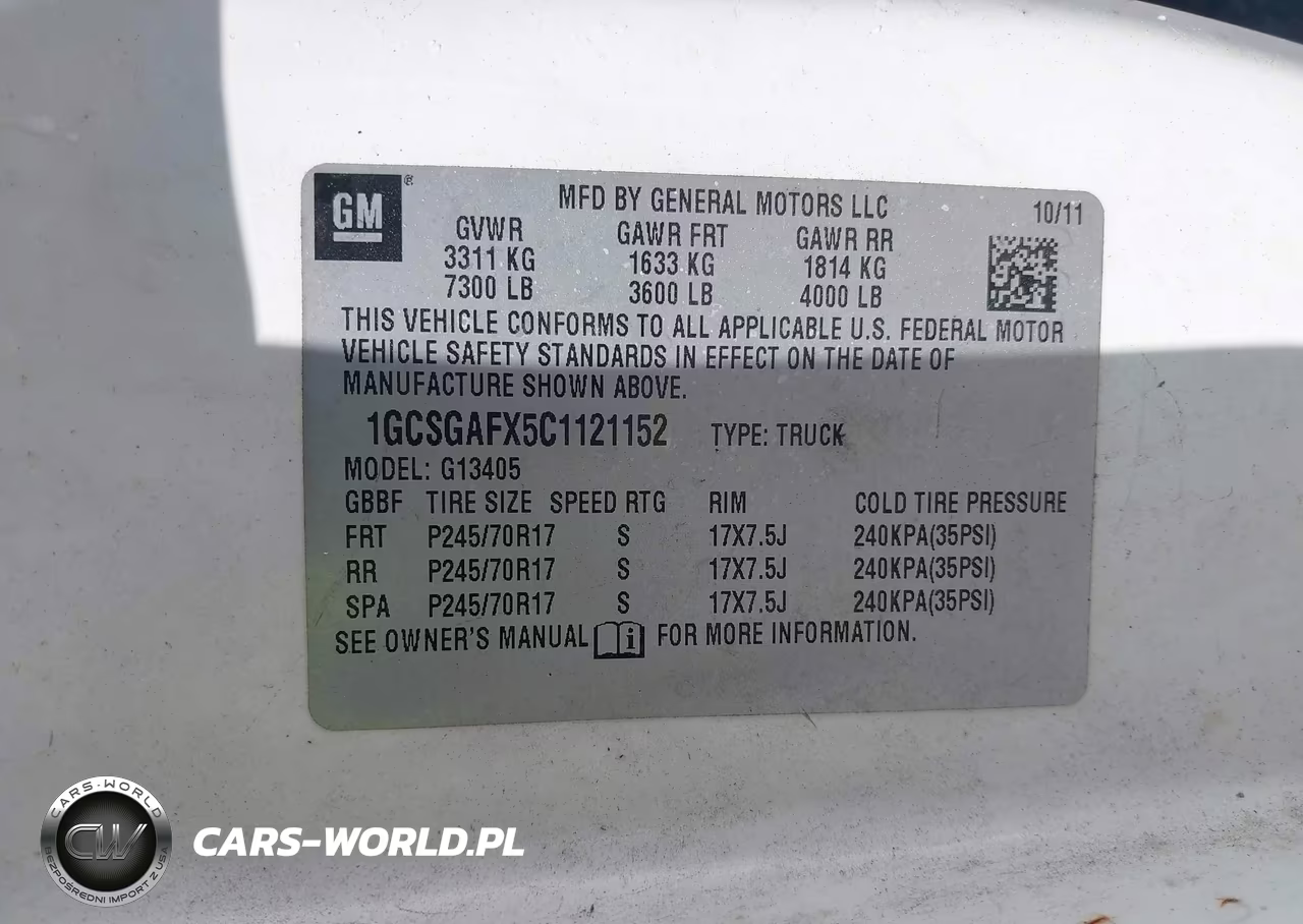 2012 Chevrolet Express 1500 Work Van VIN:1GCSGAFX5C1121152 - 9