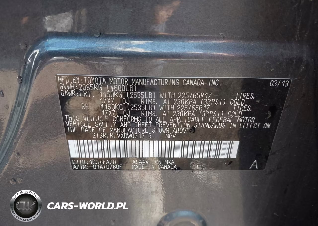 2013 Toyota Rav4 Xle VIN:2T3RFREVXDW021213 - 9