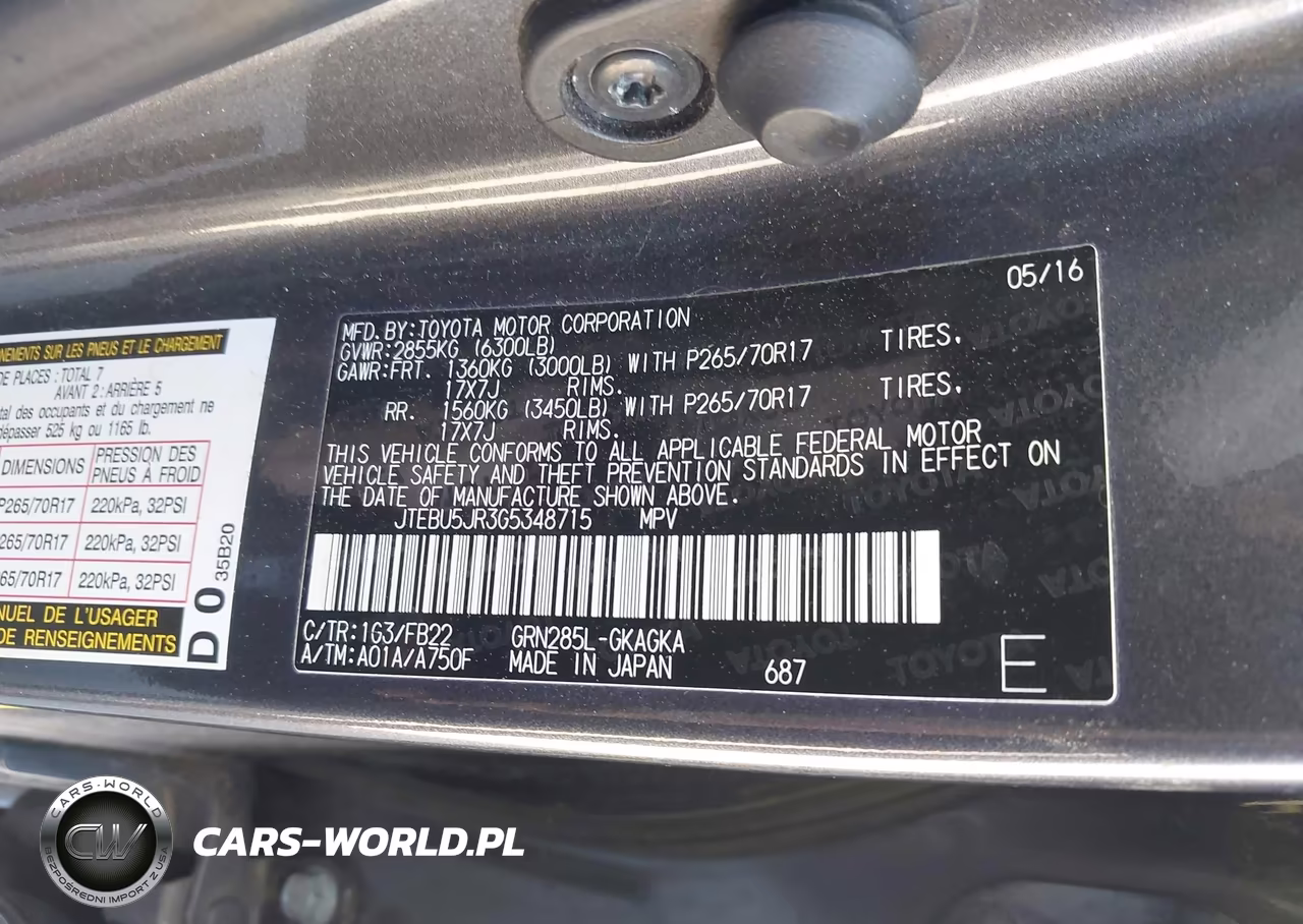 2016 Toyota 4Runner Sr5 VIN:JTEBU5JR3G5348715 - 9