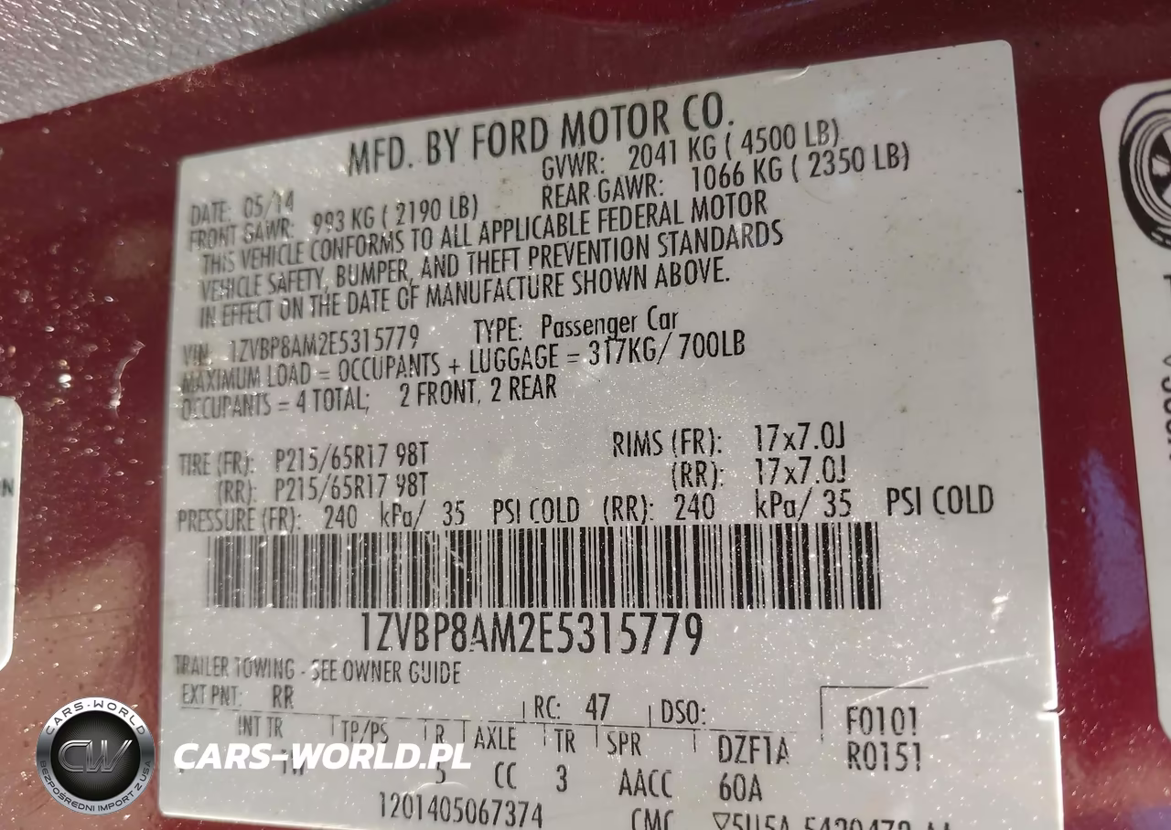 2014 Ford Mustang V6 VIN:1ZVBP8AM2E5315779 - 9
