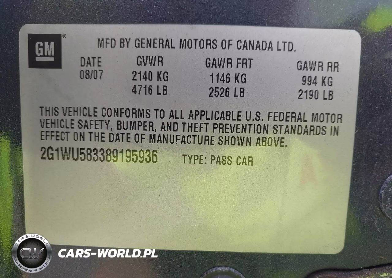 2008 Chevrolet Impala Ltz VIN:2G1WU583389195936 - 9