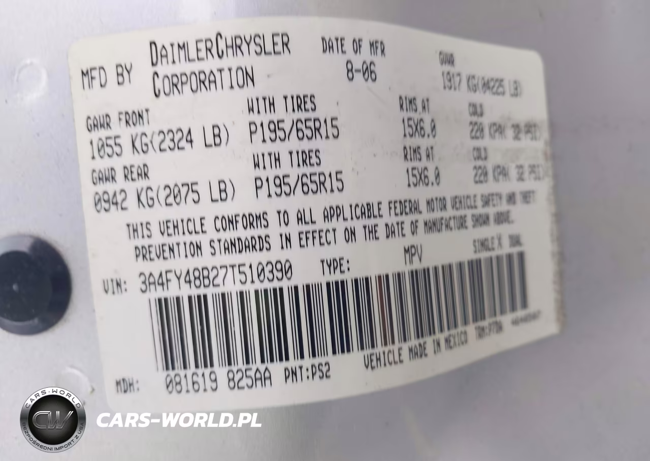 2007 Chrysler Pt Cruiser VIN:3A4FY48B27T510390 - 9