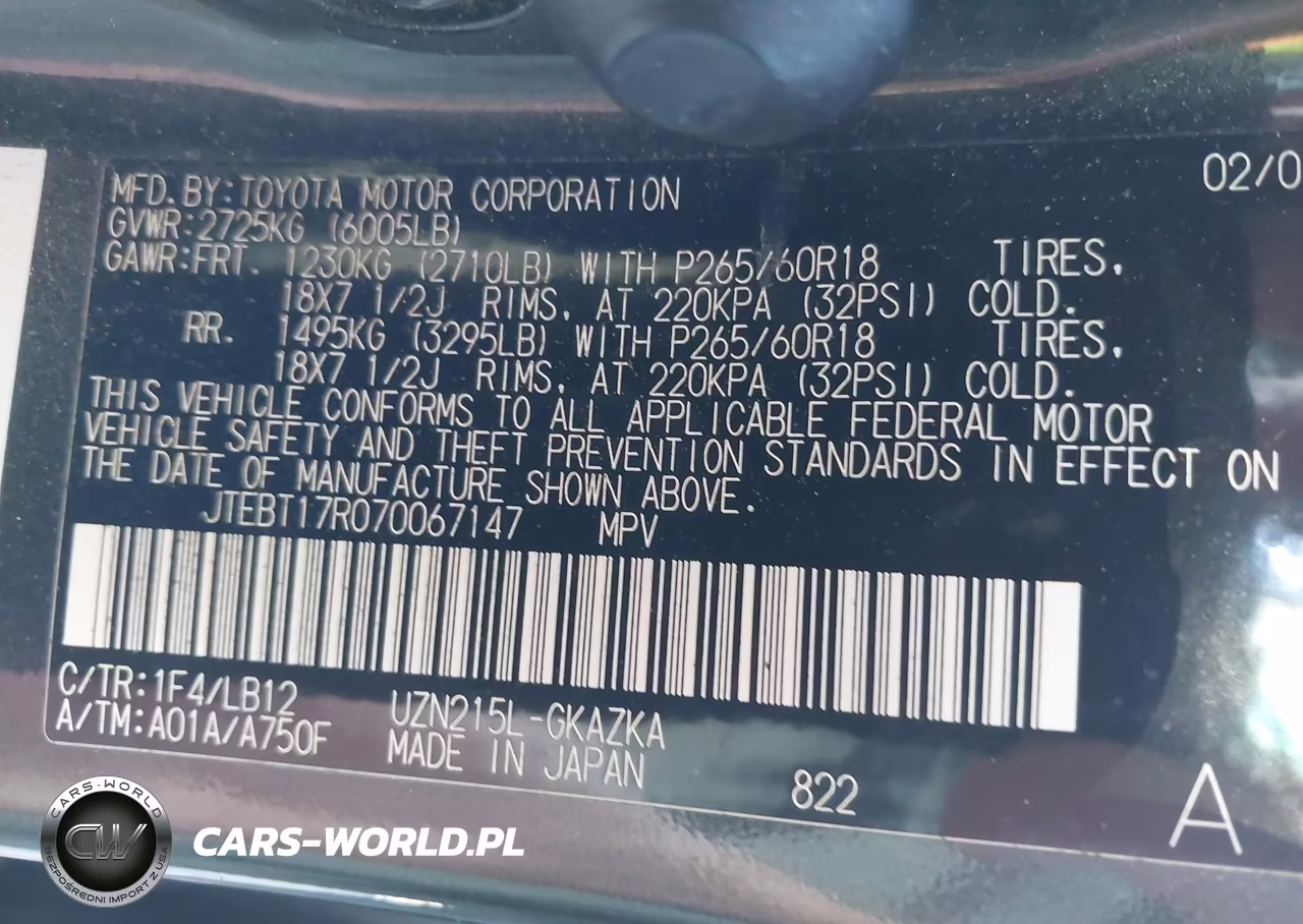 2007 Toyota 4Runner Limited V8 VIN:JTEBT17R070067147 - 9