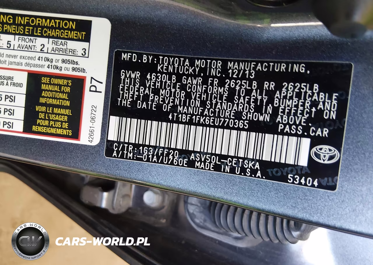 2014 Toyota Camry Se VIN:4T1BF1FK6EU770365 - 9