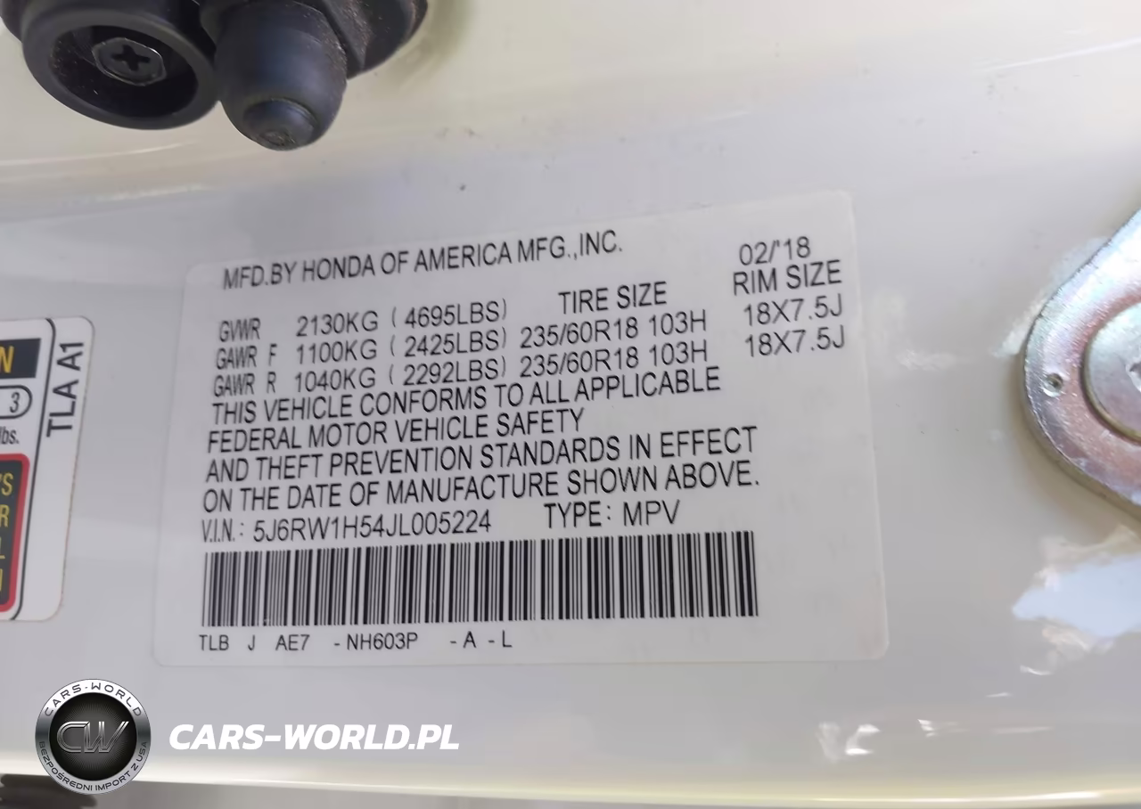 2018 Honda Cr-V Ex VIN:5J6RW1H54JL005224 - 9
