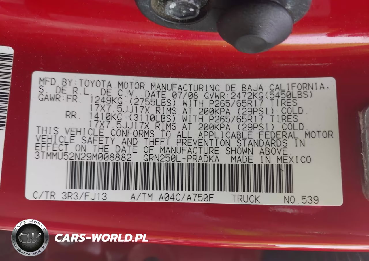 2009 Toyota Tacoma Base V6 VIN:3TMMU52N29M008882 - 9