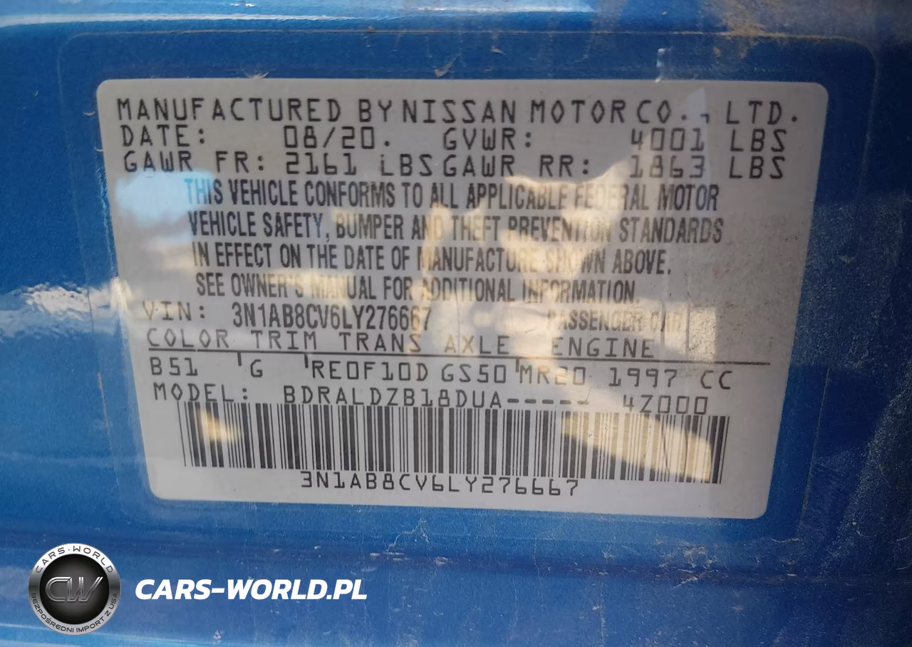2020 Nissan Sentra Sv Xtronic Cvt VIN:3N1AB8CV6LY276667 - 9