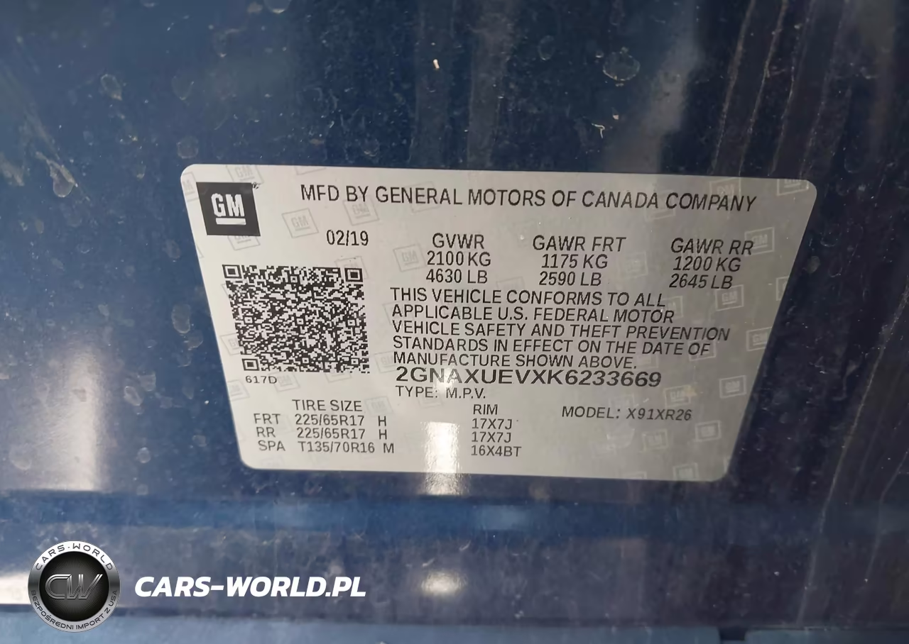 2019 Chevrolet Equinox Lt VIN:2GNAXUEVXK6233669 - 9