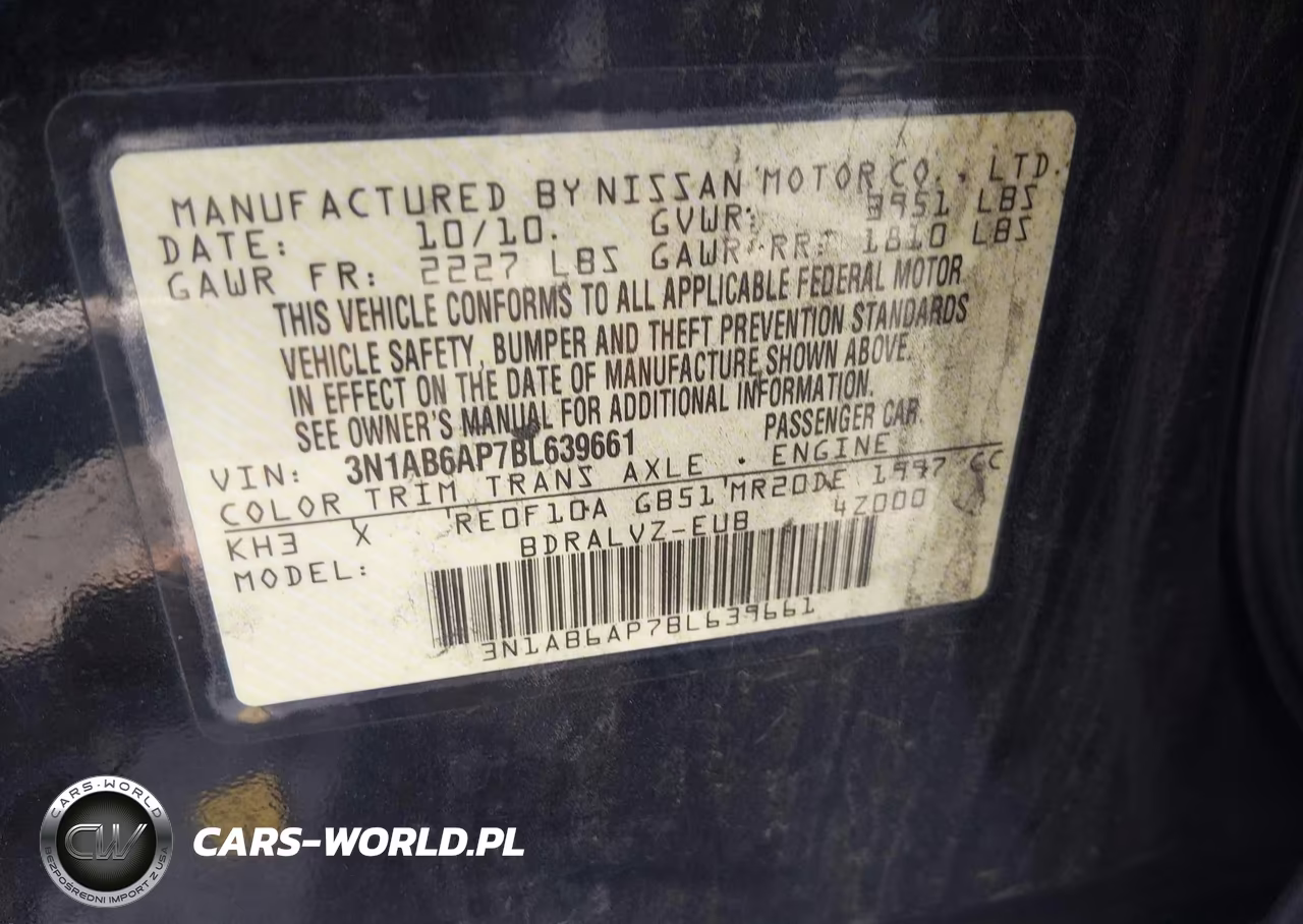 2011 Nissan Sentra 2.0Sl VIN:3N1AB6AP7BL639661 - 9