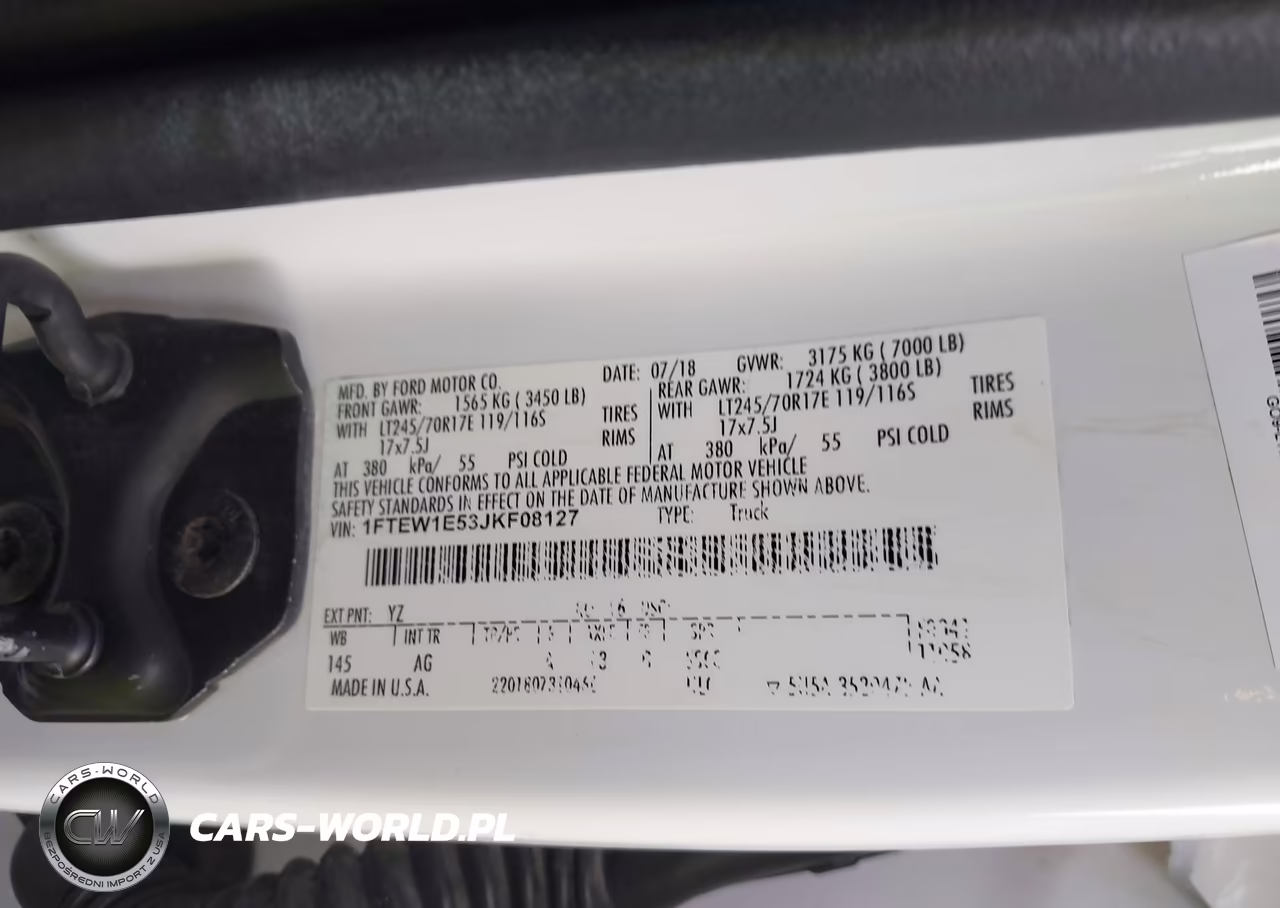 2018 Ford F150 Supercrew VIN:1FTEW1E53JKF08127 - 9