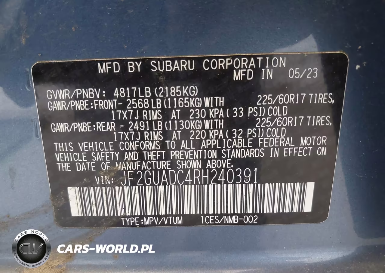 2024 Subaru Crosstrek Premium VIN:JF2GUADC4RH240391 - 9