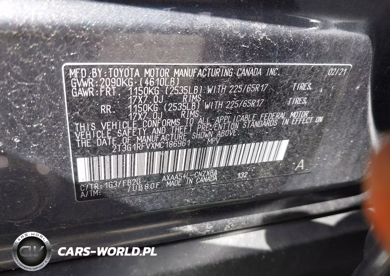 2021 Toyota Rav4 Le VIN:2T3G1RFVXMC186961 - 9