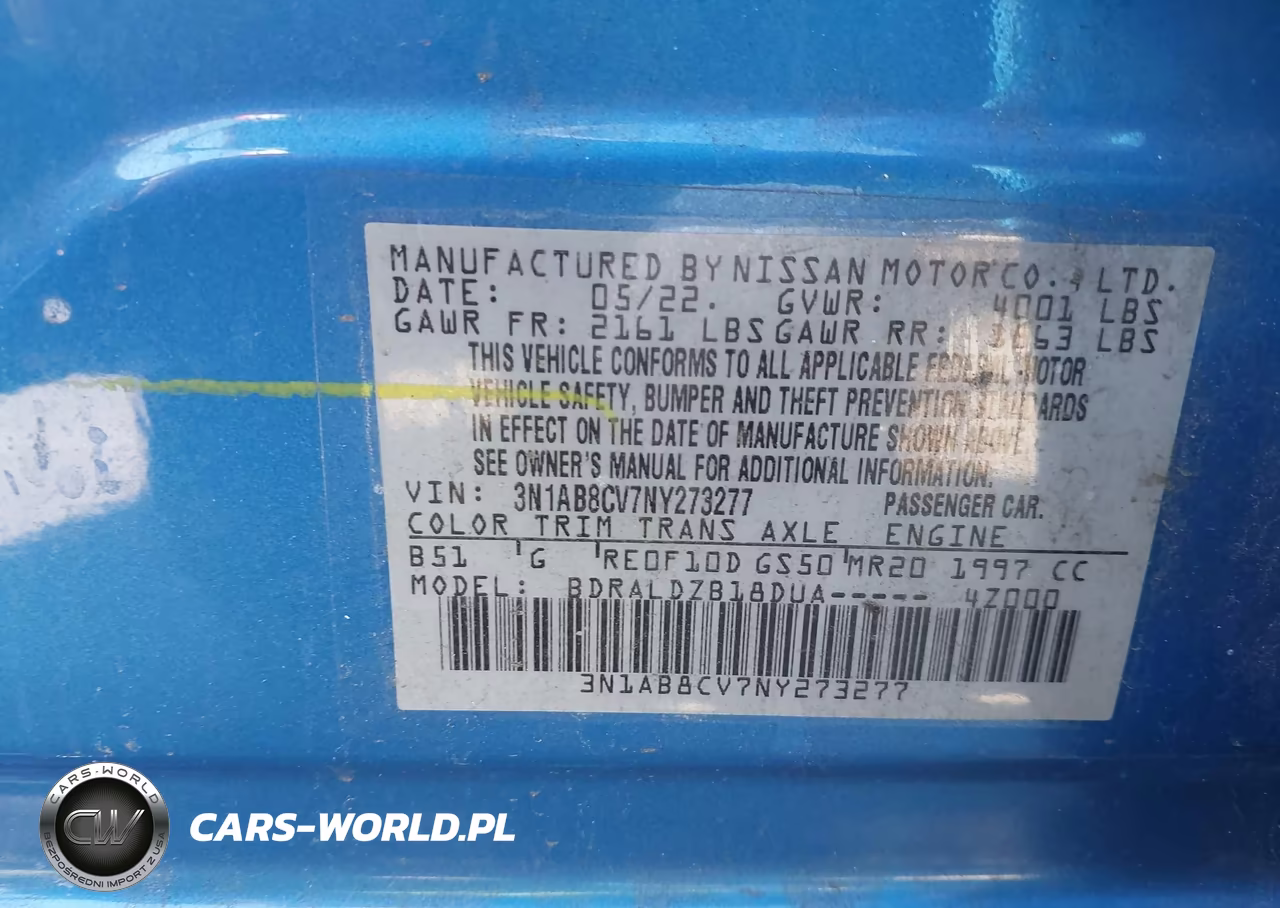 2022 Nissan Sentra Sv Xtronic Cvt VIN:3N1AB8CV7NY273277 - 9