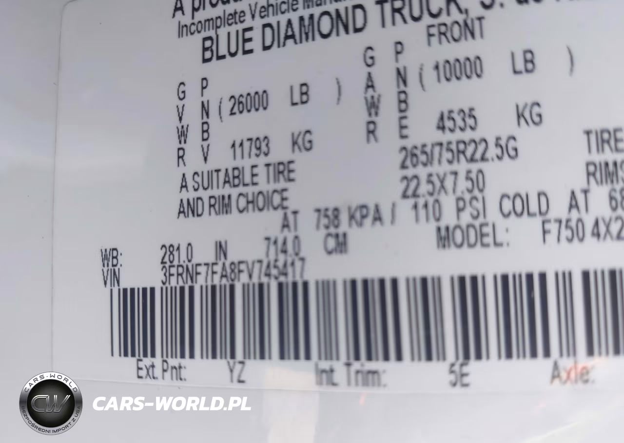 2015 Ford F-750 Xl-Xlt VIN:3FRNF7FA8FV745417 - 8