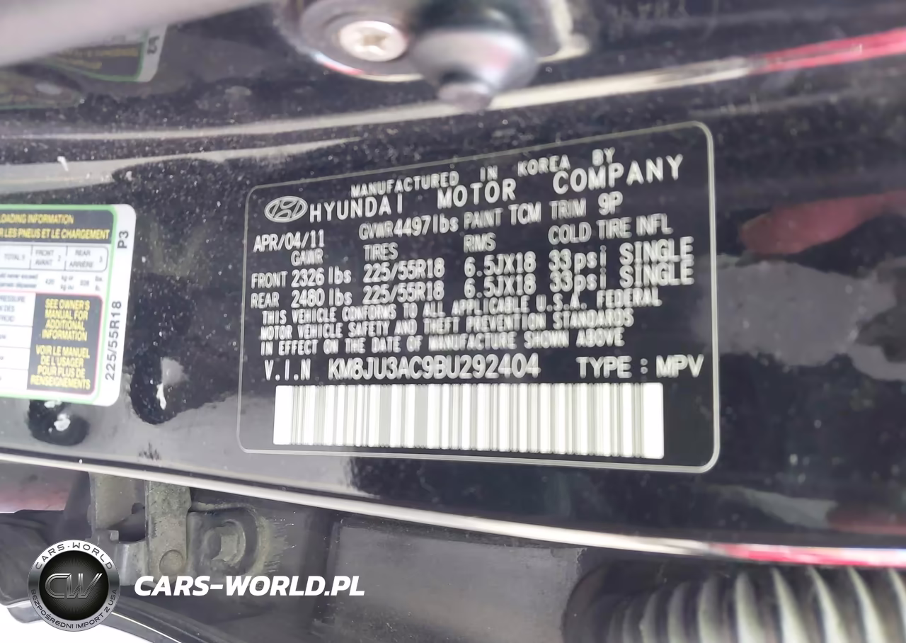 2011 Hyundai Tucson Limited VIN:KM8JU3AC9BU292404 - 9