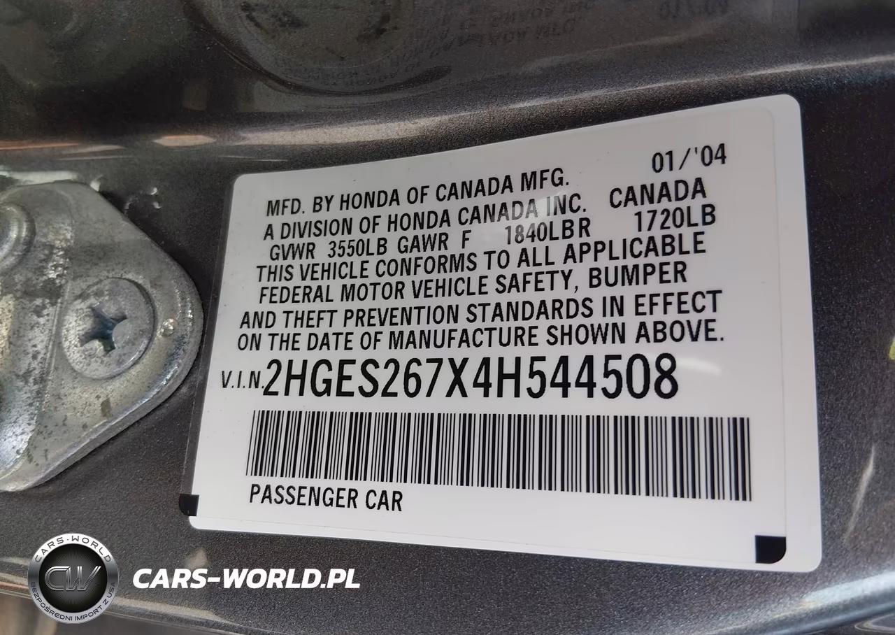 2004 Honda Civic Ex VIN:2HGES267X4H544508 - 9