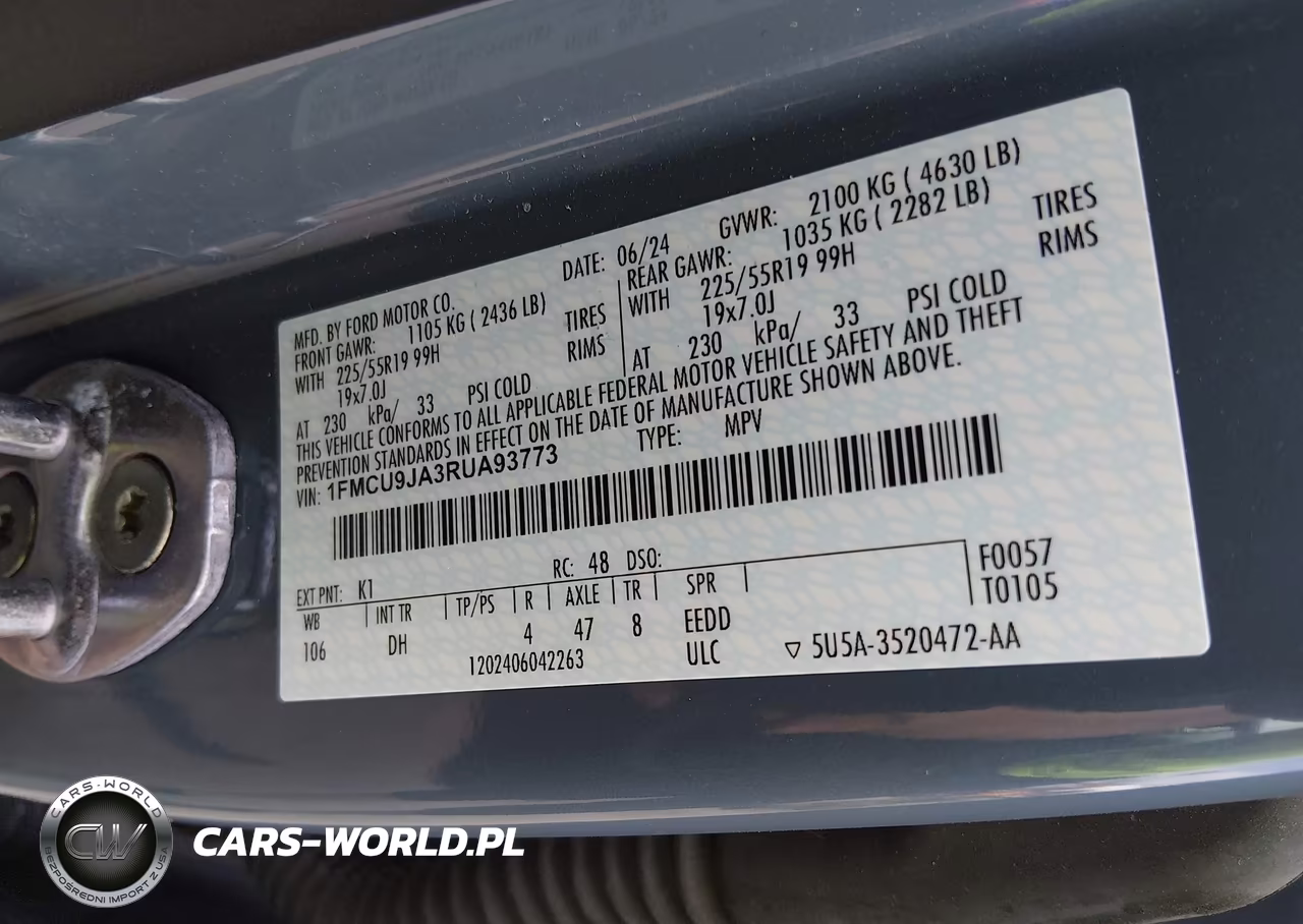 2024 Ford Escape Platinum VIN:1FMCU9JA3RUA93773 - 9