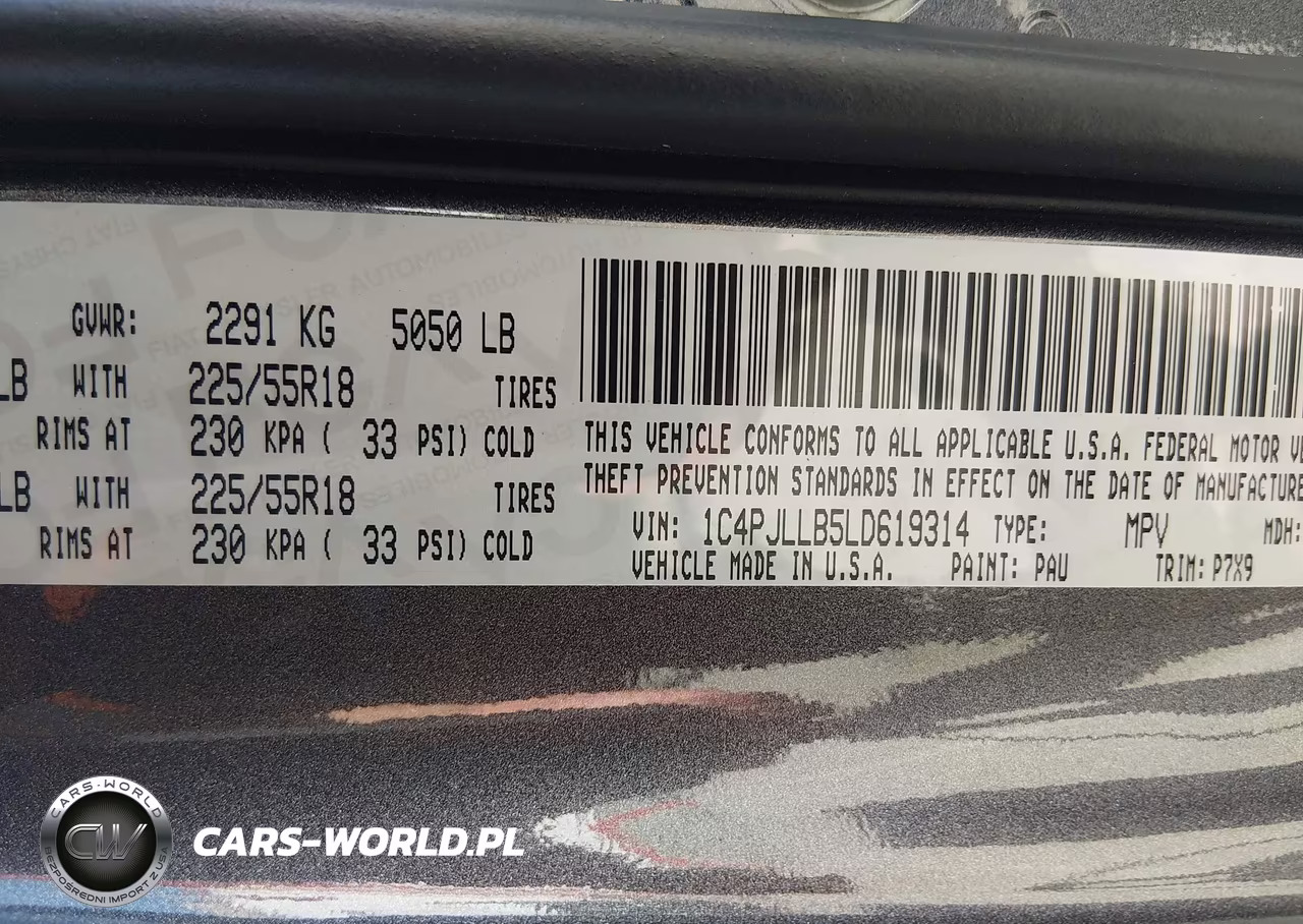 2020 Jeep Cherokee Altitude Fwd VIN:1C4PJLLB5LD619314 - 9