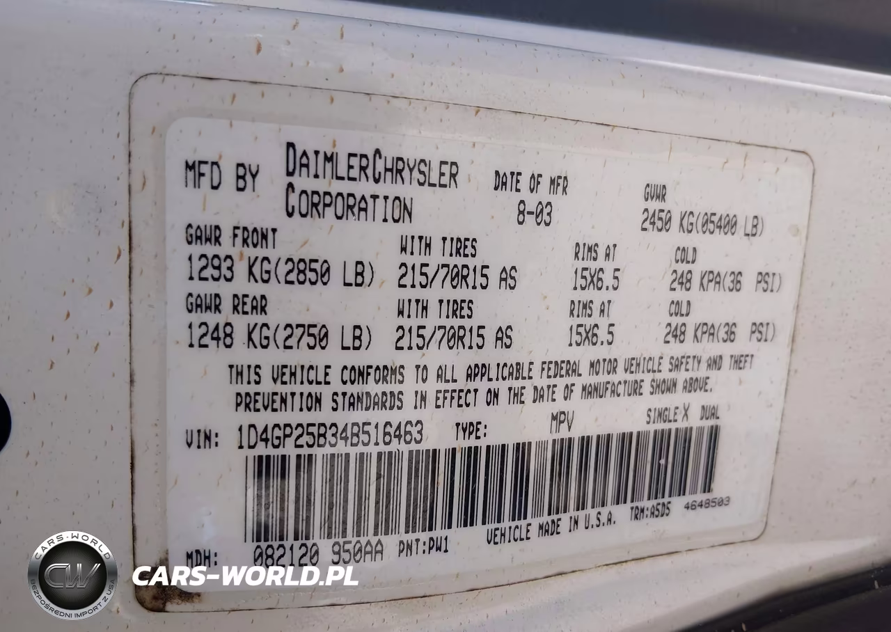 2004 Dodge Caravan Se VIN:1D4GP25B34B516463 - 9