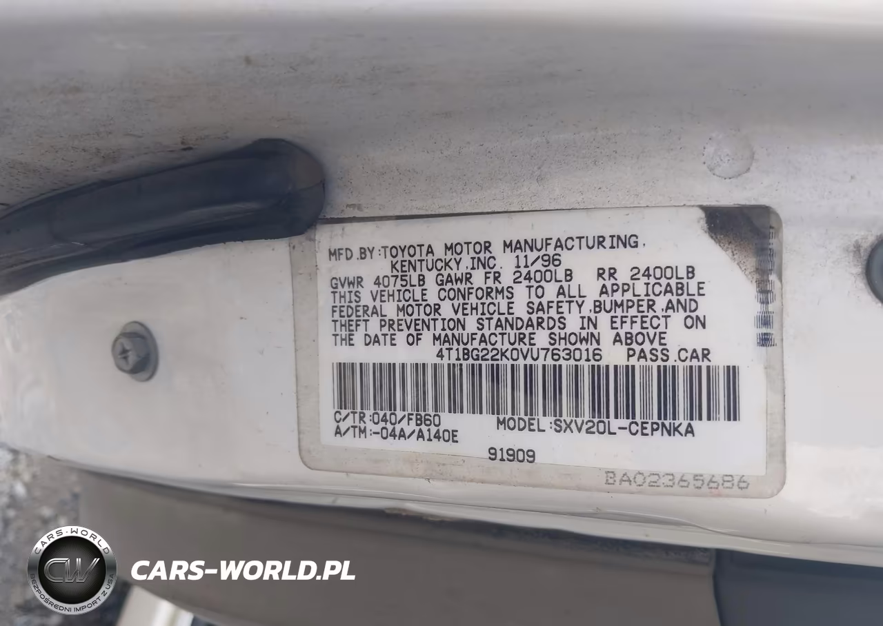 1997 Toyota Camry Le VIN:4T1BG22K0VU763016 - 9