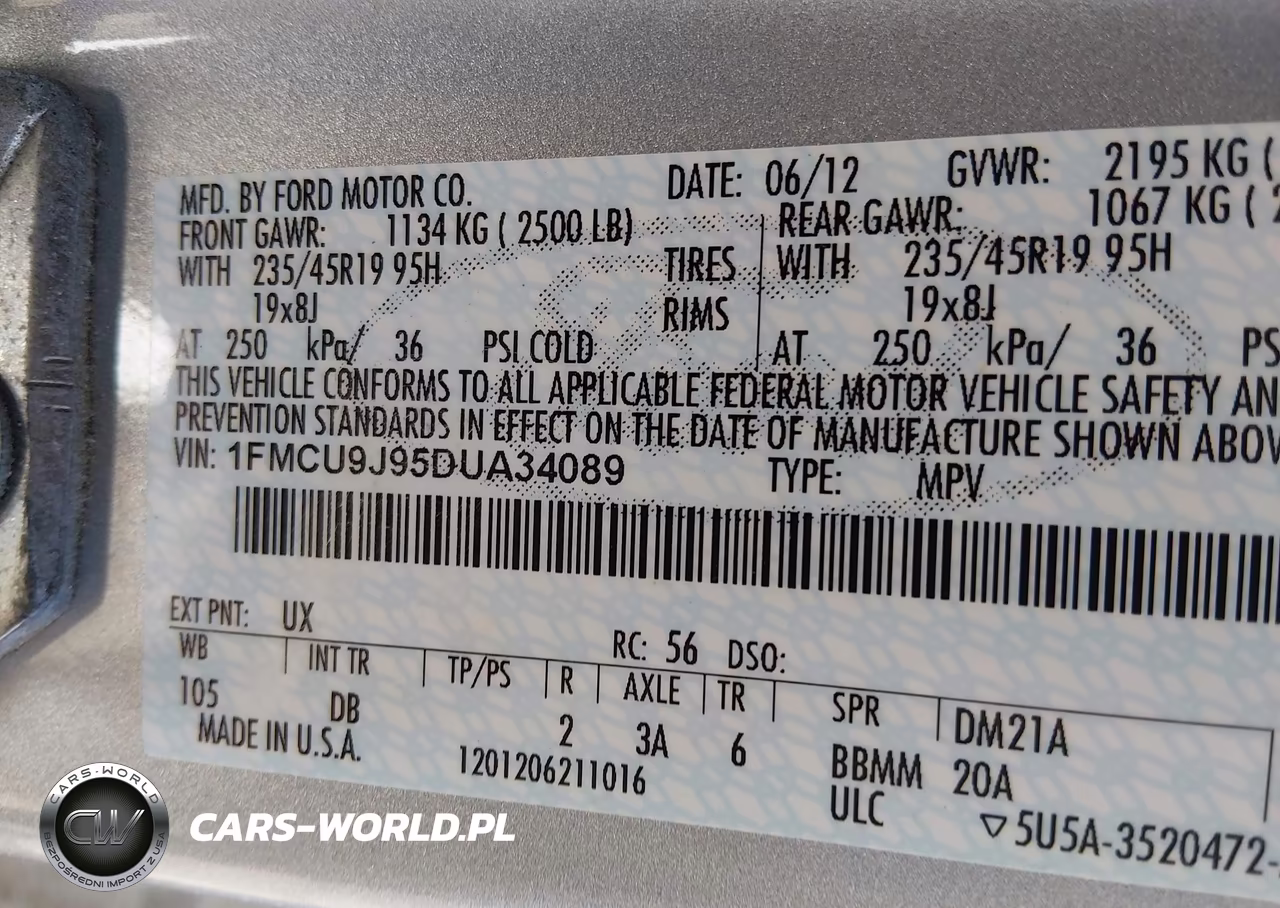 2013 Ford Escape Titanium VIN:1FMCU9J95DUA34089 - 9