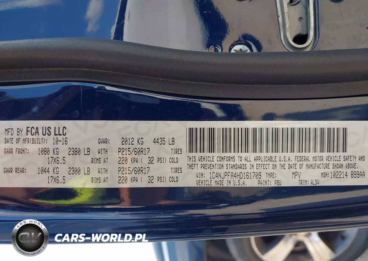 2017 Jeep Patriot High Altitude Fwd VIN:1C4NJPFA4HD161709 - 9