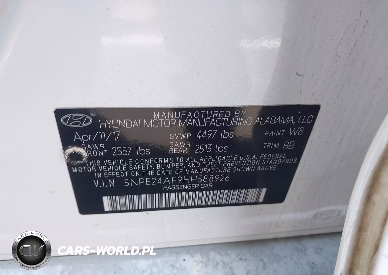 2017 Hyundai Sonata Se VIN:5NPE24AF9HH588926 - 9