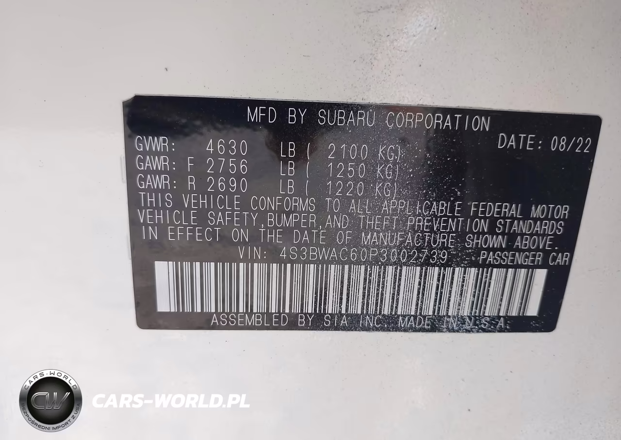 2023 Subaru Legacy Premium VIN:4S3BWAC60P3002739 - 9