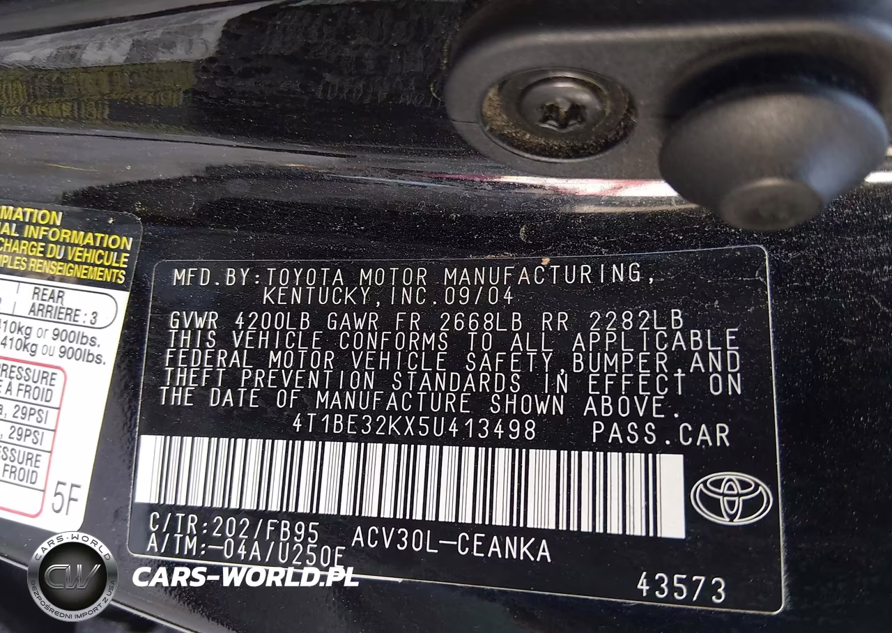 2005 Toyota Camry Le VIN:4T1BE32KX5U413498 - 9