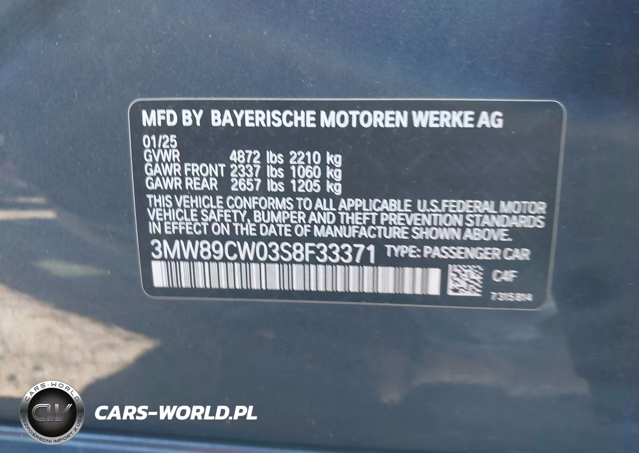 2025 BMW 330I xDrive VIN:3MW89CW03S8F33371 - 9