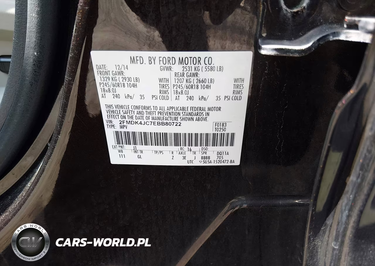 2014 Ford Edge Sel VIN:2FMDK4JC7EBB80722 - 9