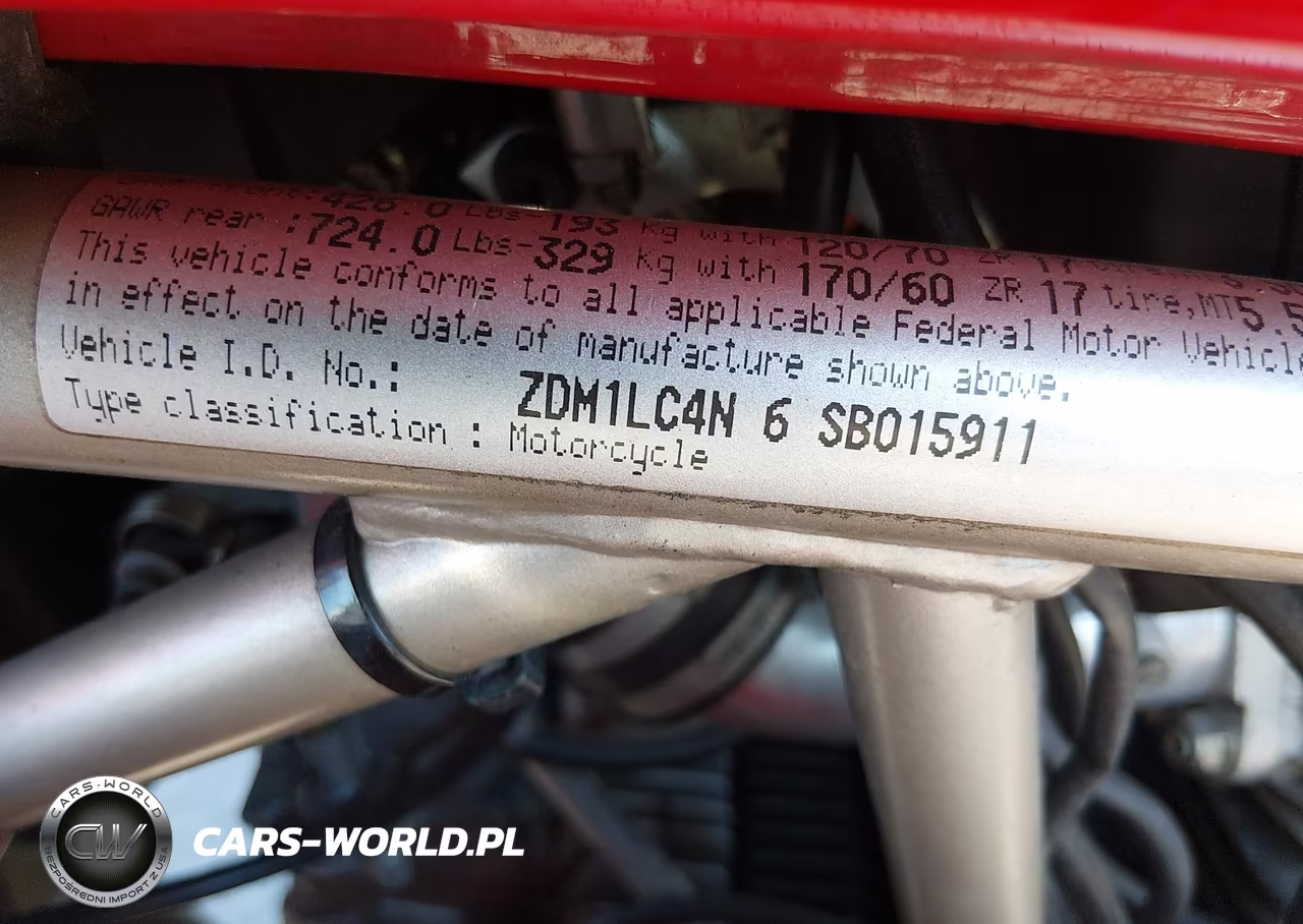 1995 Ducati 900 Ss-Sp-Cr VIN:ZDM1LC4N6SB015911 - 10