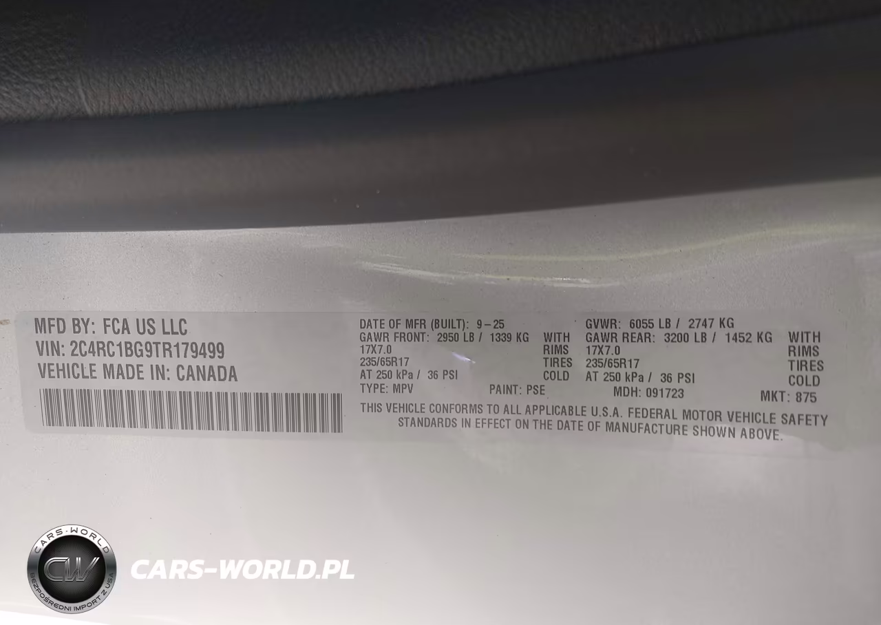2026 Chrysler Pacifica Select VIN:2C4RC1BG9TR179499 - 9