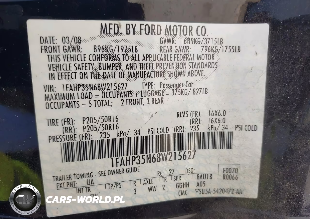 2008 Ford Focus Se-Ses VIN:1FAHP35N68W215627 - 9