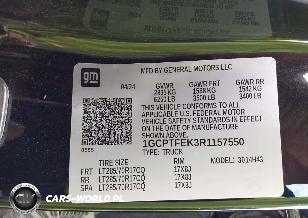 2024 Chevrolet Colorado 4Wd Zr2 VIN:1GCPTFEK3R1157550 - 9