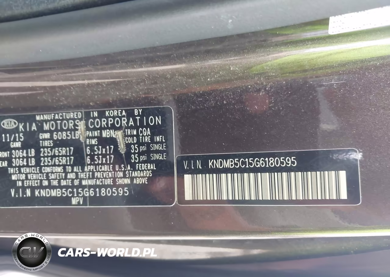 2016 Kia Sedona Lx VIN:KNDMB5C15G6180595 - 9