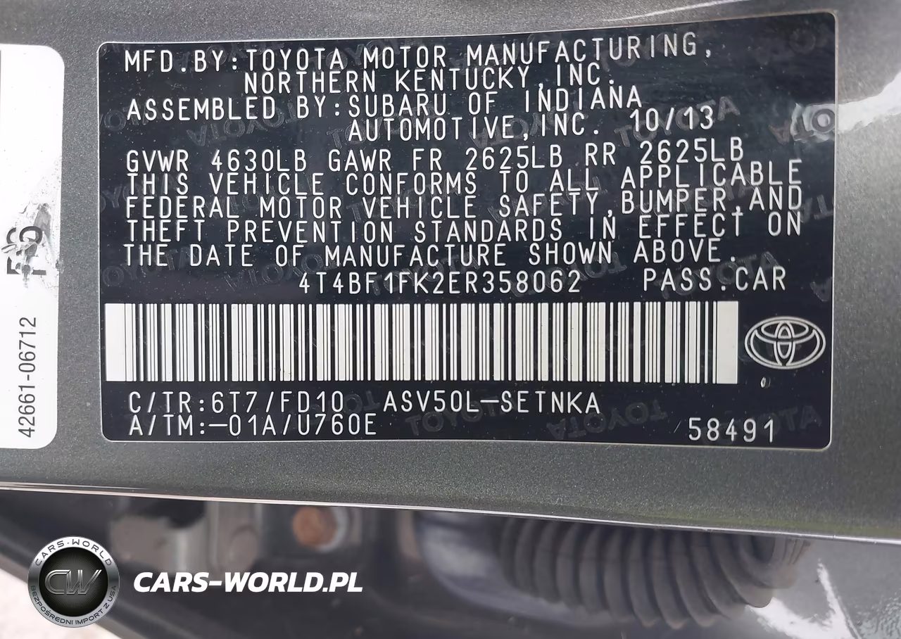 2014 Toyota Camry Le VIN:4T4BF1FK2ER358062 - 9