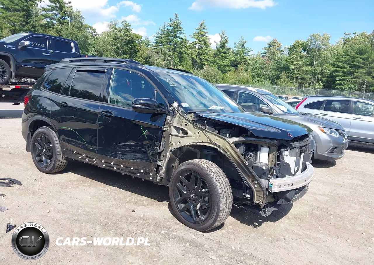 2024 Honda Passport Awd Black VIN:5FNYF8H85RB003016 - 1