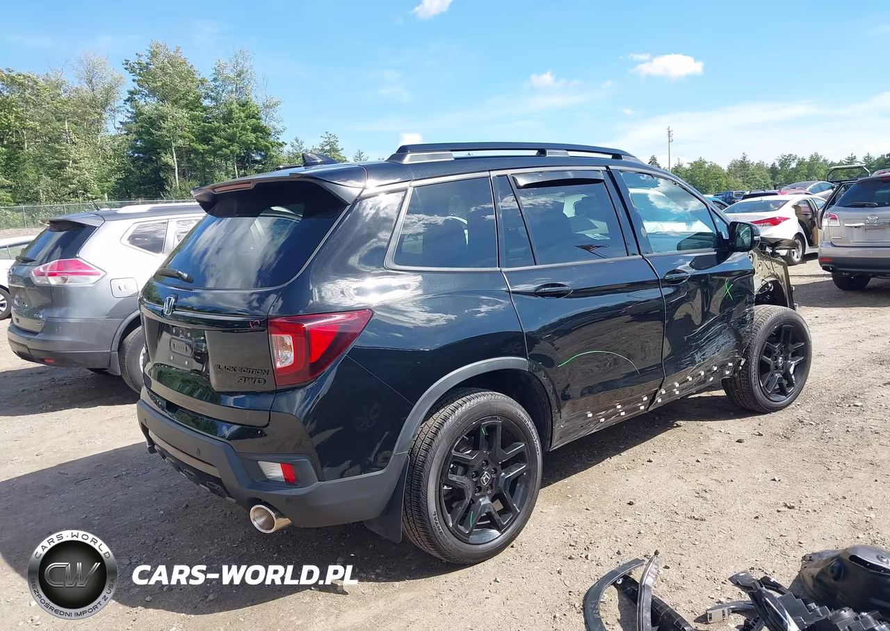 2024 Honda Passport Awd Black VIN:5FNYF8H85RB003016 - 4