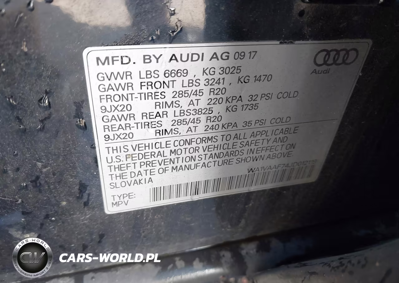 2018 Audi Q7 3.0T Premium VIN:WA1VAAF74JD012119 - 9