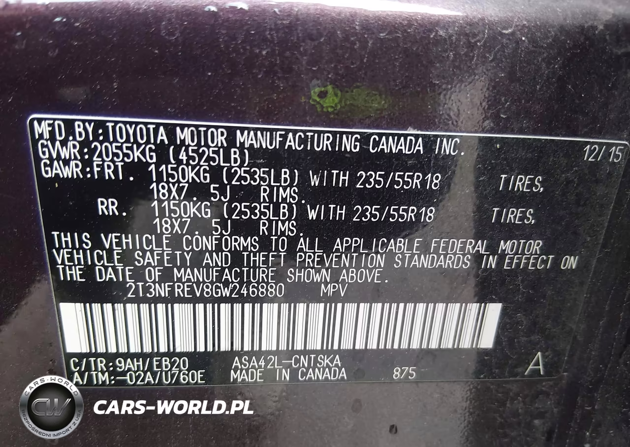 2016 Toyota Rav4 Se VIN:2T3NFREV8GW246880 - 9