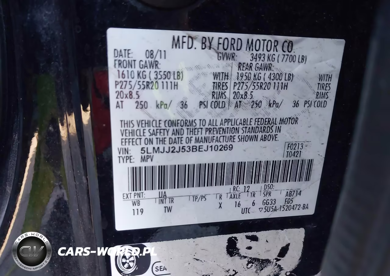 2011 Lincoln Navigator VIN:5LMJJ2J53BEJ10269 - 9